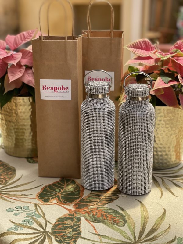 Diamonte Water Bottle with Bespoke bag