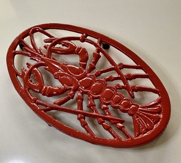 Red Cast Iron Lobster Trivet